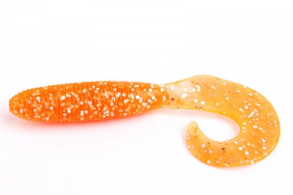 Action plastic Mag Grub 12,7cm, orange/glitter 100Stck.