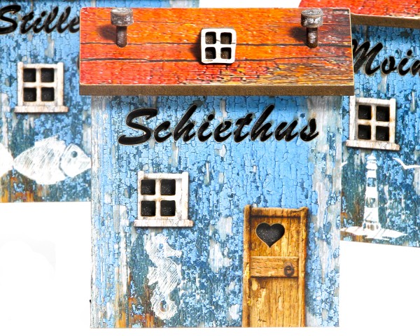 Holz-Lichthaus Shabby blau - Schiethus