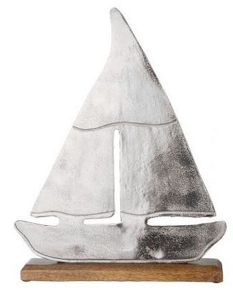 Alu Schiff auf Base 32x5x40 cm