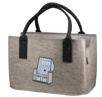 Artikelbild für Tasche aus Filz Strandkorb beige/dunkelgrau L25xB40xH26cm im Baltic Kölln Onlineshop