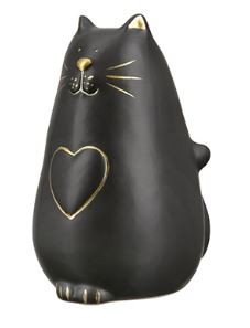 Keramik Katze Kitty mit Herz 12,5x7,5x8cm