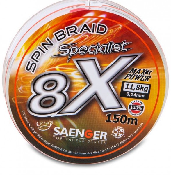 SAE 8 Specialis Spin Braid rot 150m SB