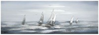 Artikelbild für Bild Silver Regatta Alu/Leinen 50x150x3,7cm im Baltic Kölln Onlineshop