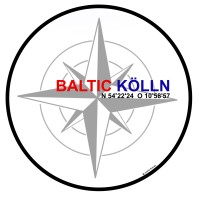 Aufkleber rund Baltic Kölln mit Kooridinaten