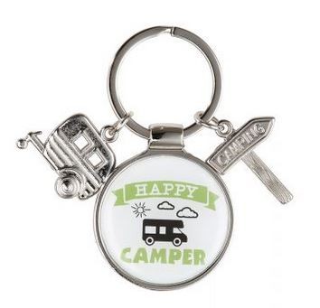 Metall Schlüsselanhänger Happy Camper