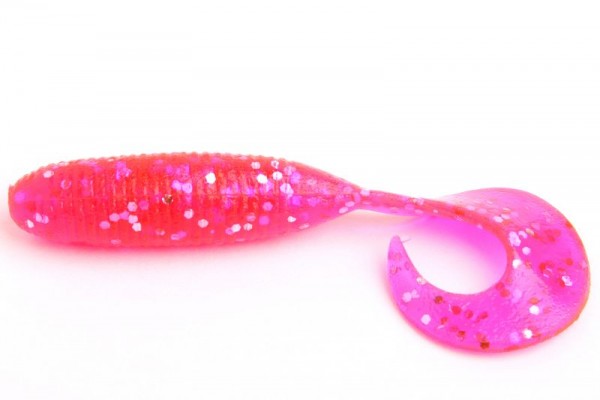 Action plastic Mag Grub, 3 inch/7,6cm, Hot Pink Glit 100 Stck.