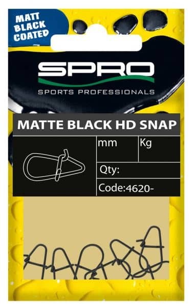 Spro Matte Black HD Snap 15 Stck SB