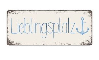 Blechschild 30x12,5 cm Lieblingsplatz