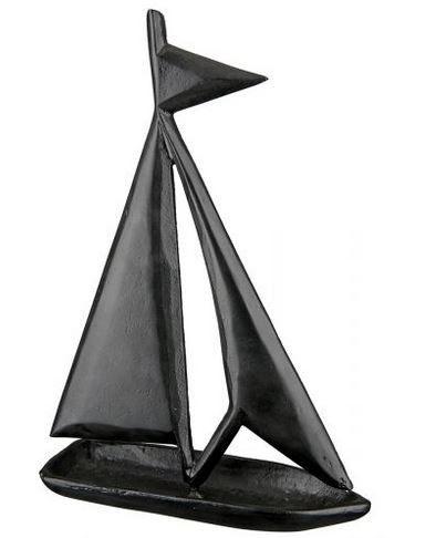 Artikelbild für Segelboot Metall, Alu schwarz 18x13,5x4,5cm im Baltic Kölln Onlineshop