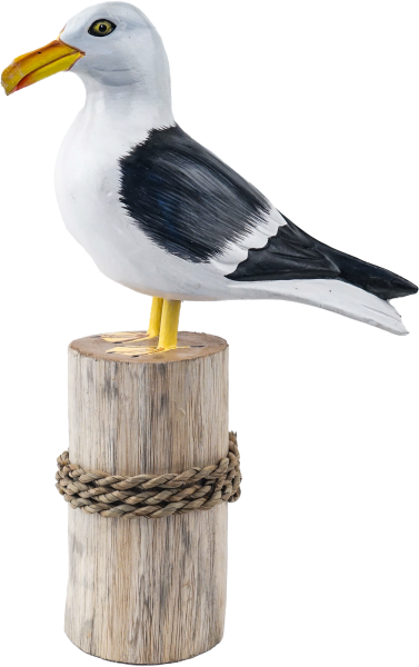 Artikelbild für Möwe auf Pfahl Holz 32cm im Baltic Kölln Onlineshop