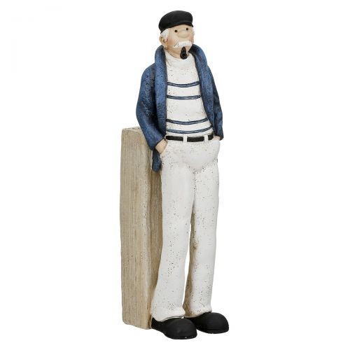 Artikelbild für Figur Seemann Sigvard weiß mit Filzgleiter L9xB7xH29cm im Baltic Kölln Onlineshop