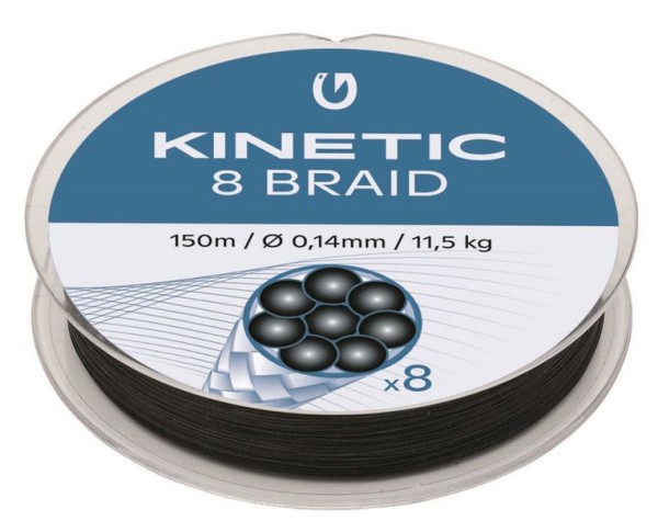 Kinetic 8 Braid 150m black
