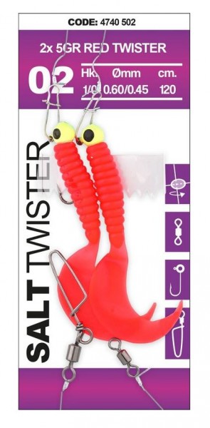 Spro Salt Twister 2x5gr.Red