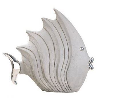 Artikelbild für Poly Figur Fisch grau/silber 26x29x9,5 cm im Baltic Kölln Onlineshop