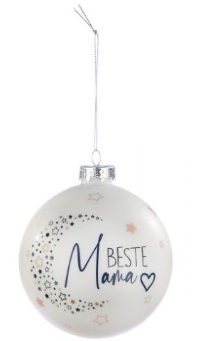 Artikelbild für Weihnachtsdeko Baumkugel Glas Beste Mama im Baltic Kölln Onlineshop