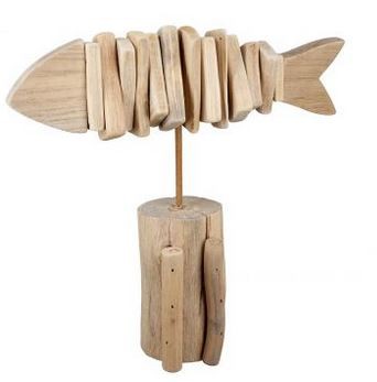 Artikelbild für Fisch auf Base Holz 22x22x7 cm im Baltic Kölln Onlineshop