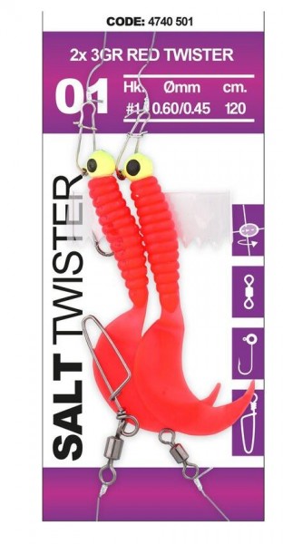 Spro Salt Twister 2x3gr.Red
