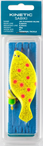 Jay Flounder Inline Rig Yellow/Orange/Dot