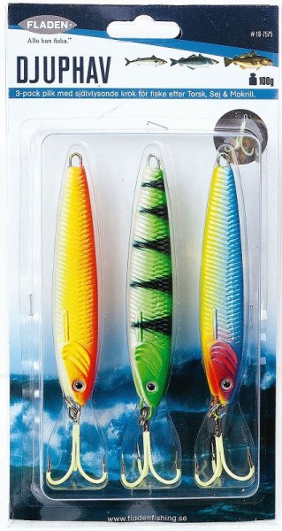 Pilkerset, 3 Pilker * 100g fluofarben