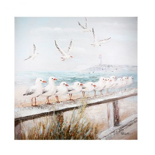 Artikelbild für Bild Seaside blau,weiss,grau Möwen im Baltic Kölln Onlineshop